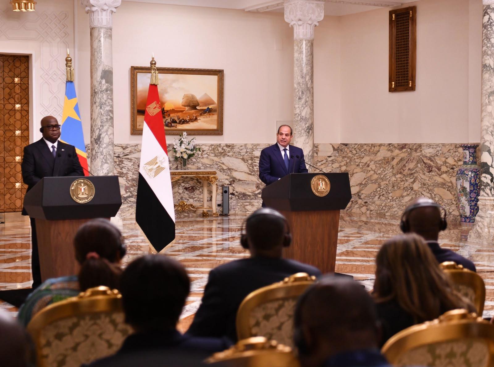 President Sisi welcomes President Tshisekedi