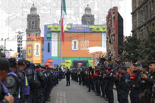 Fans celebrating outside the stadium