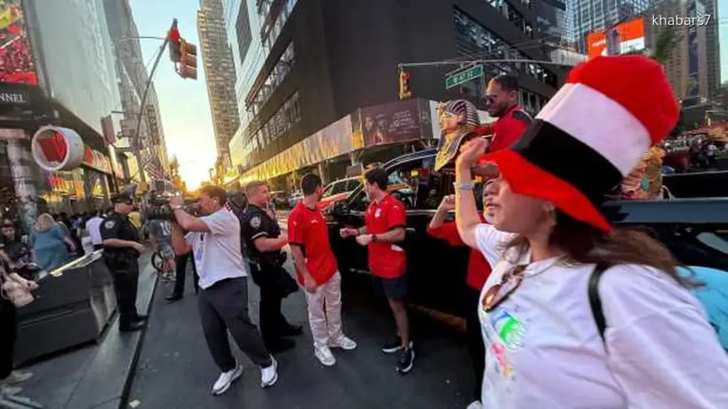 Egyptian Community Celebrates in Times Square Supporting National Team for 2026 World Cup