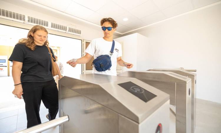 Self-service ticket machine installation