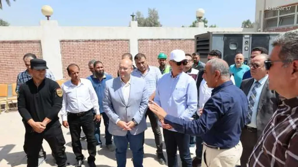 Giza Governor Inspects Sewage Pumping Station Project in Abu Nomros