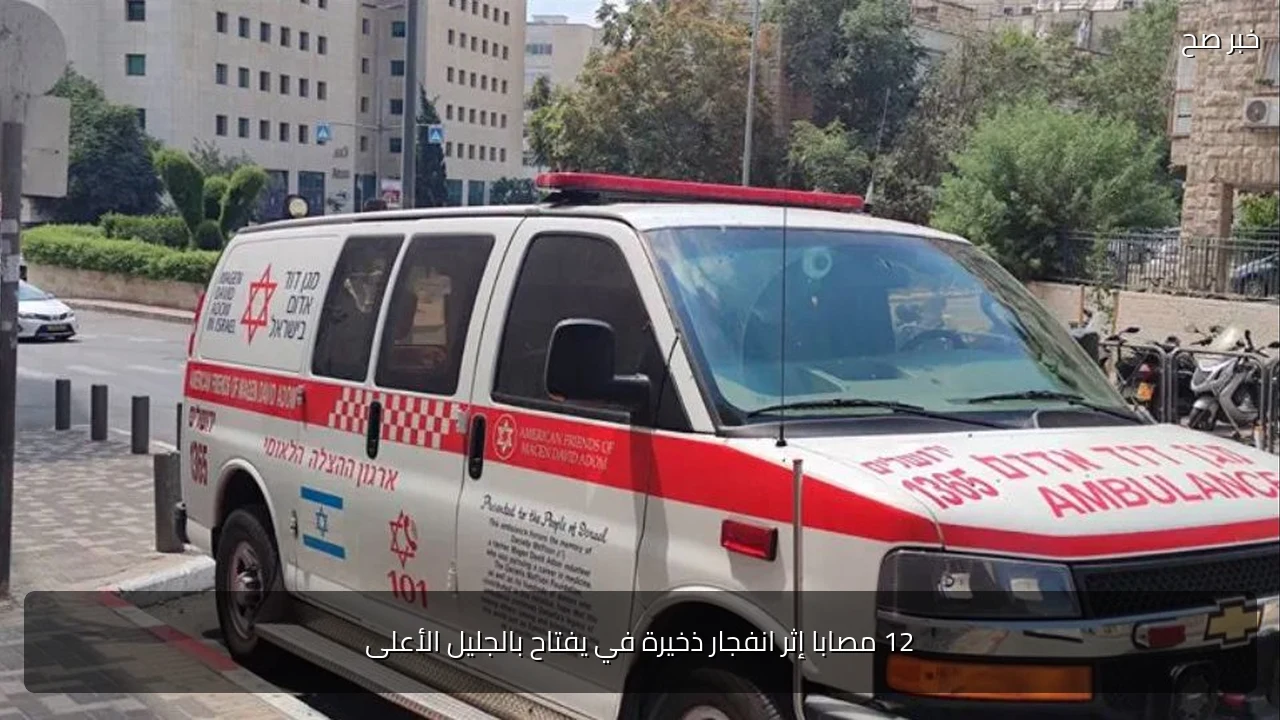 12 مصابا إثر انفجار ذخيرة في يفتاح بالجليل الأعلى