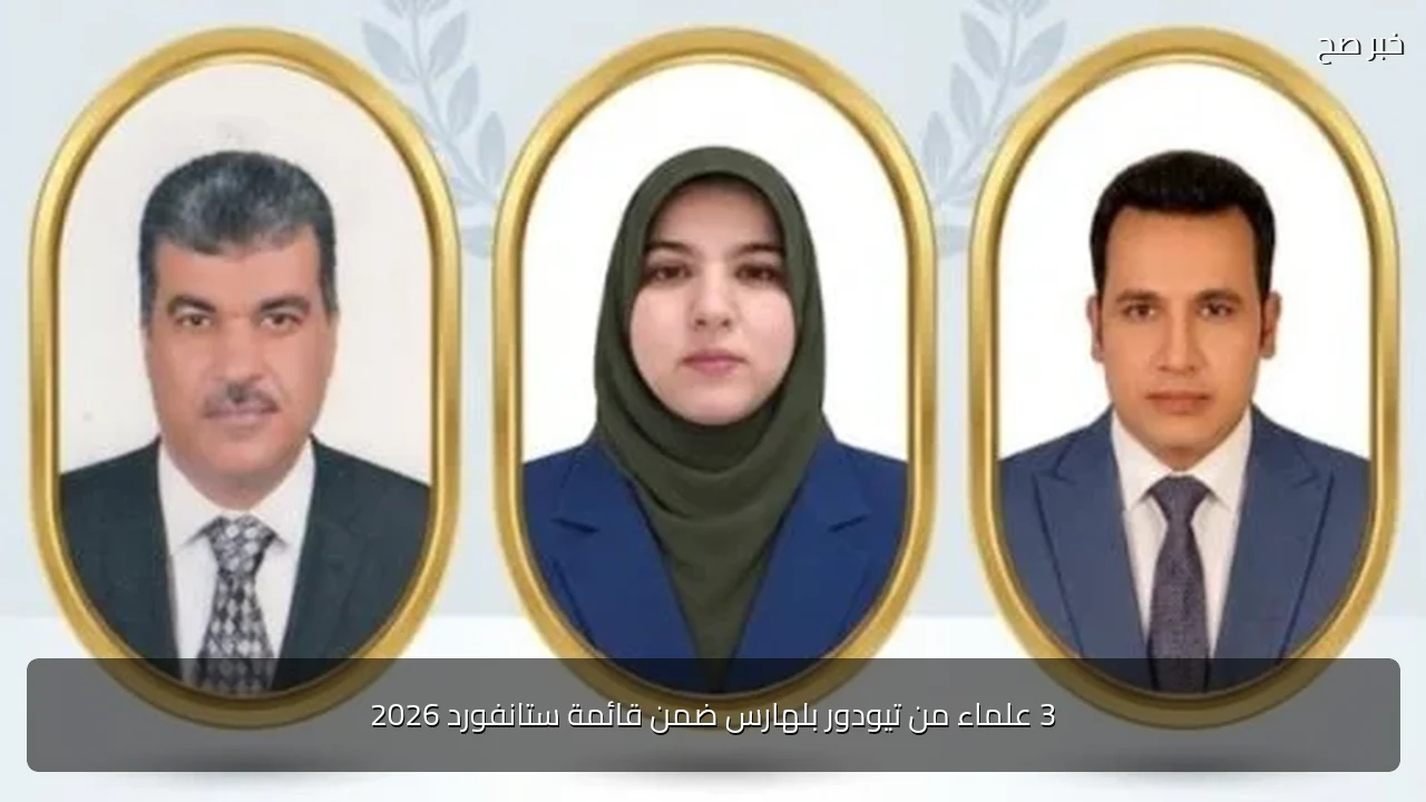3 علماء من تيودور بلهارس ضمن قائمة ستانفورد 2026