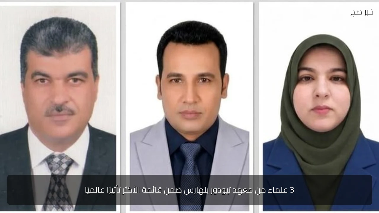 3 علماء من معهد تيودور بلهارس ضمن قائمة الأكثر تأثيرًا عالميًا