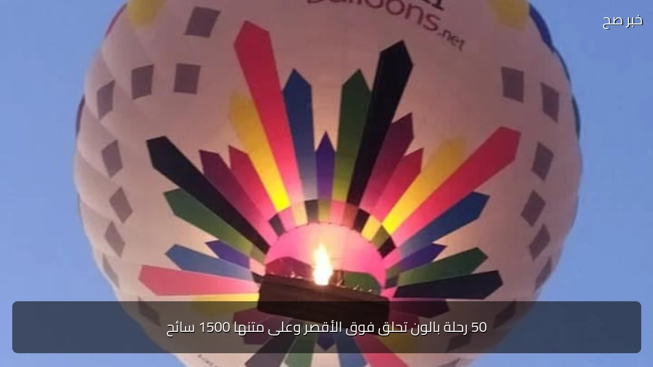 50 رحلة بالون تحلق فوق الأقصر وعلى متنها 1500 سائح