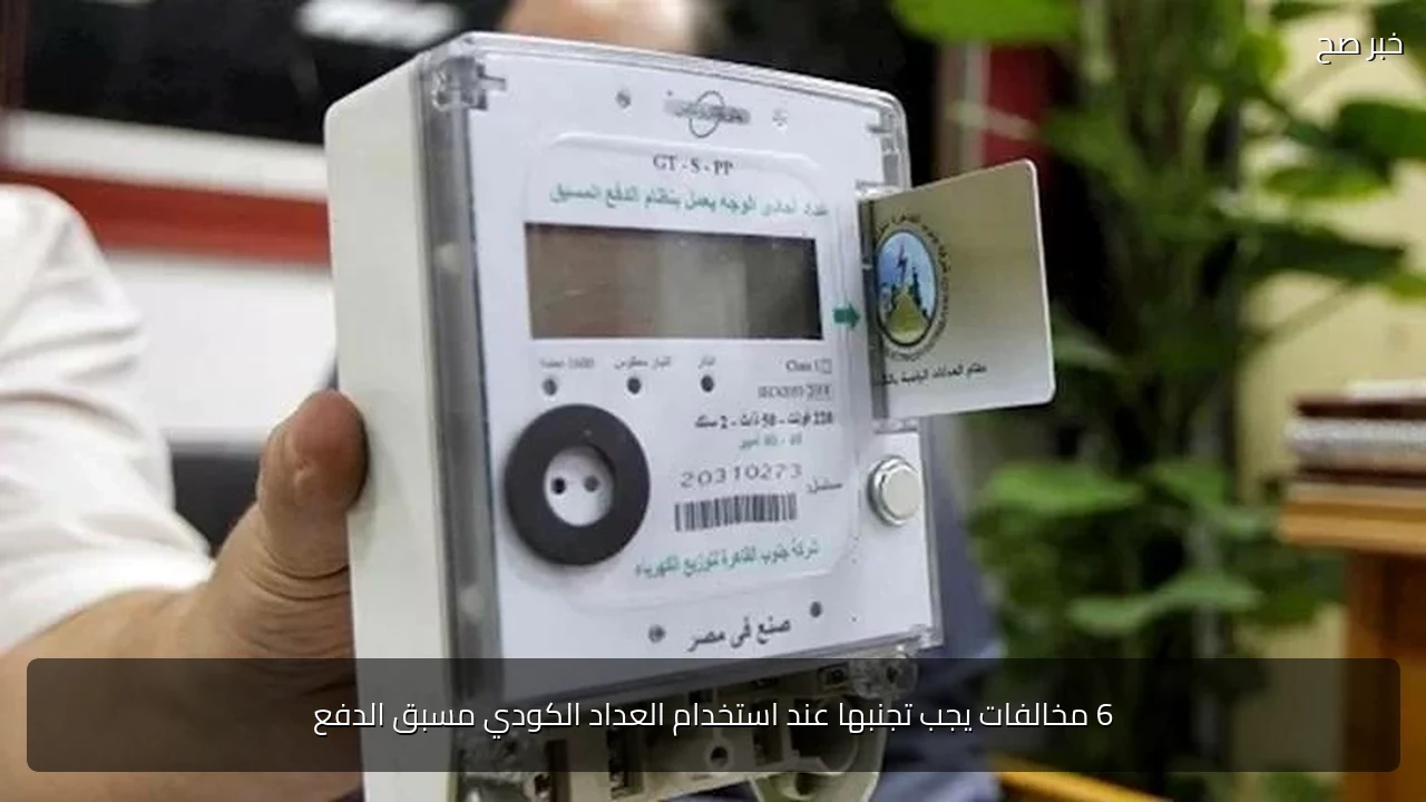 6 مخالفات يجب تجنبها عند استخدام العداد الكودي مسبق الدفع