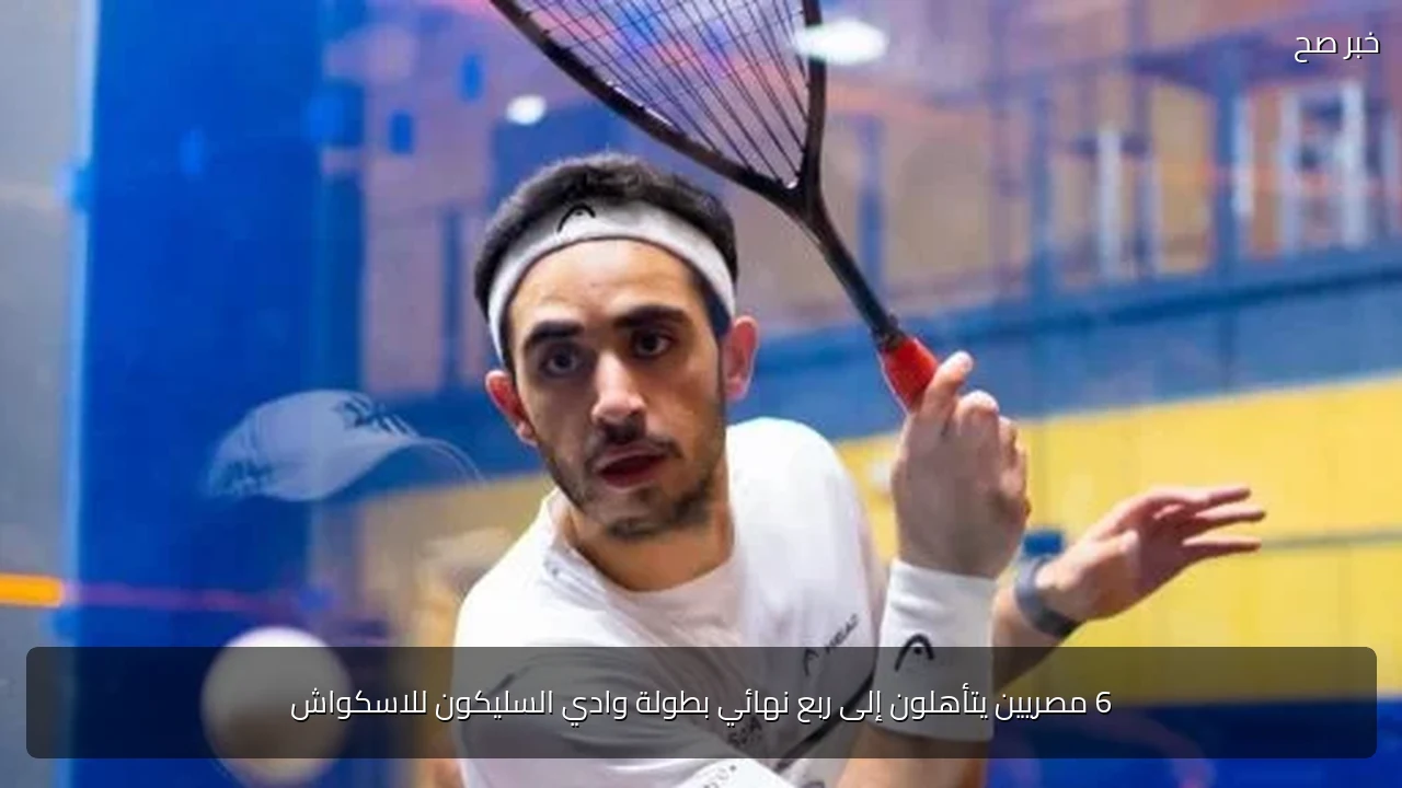 6 مصريين يتأهلون إلى ربع نهائي بطولة وادي السليكون للاسكواش