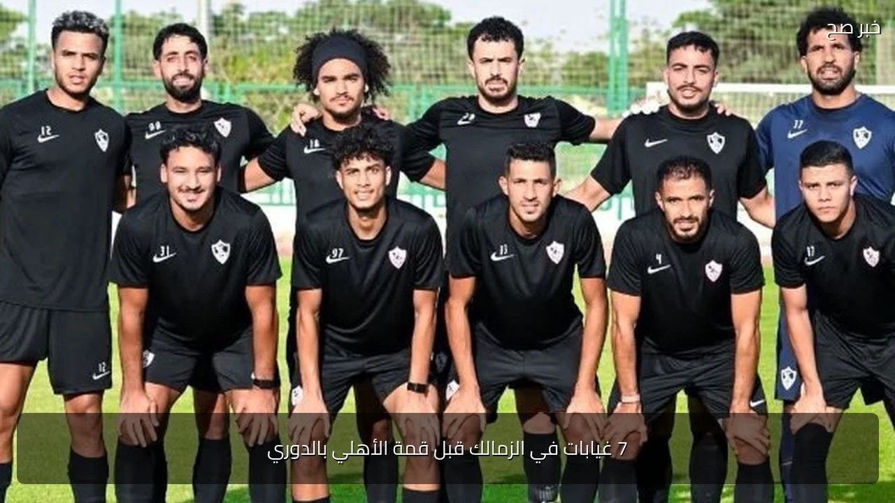 7 غيابات في الزمالك قبل قمة الأهلي بالدوري