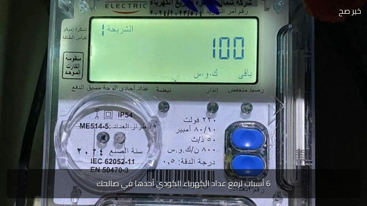 6 أسباب لرفع عداد الكهرباء الكودي أحدها في صالحك