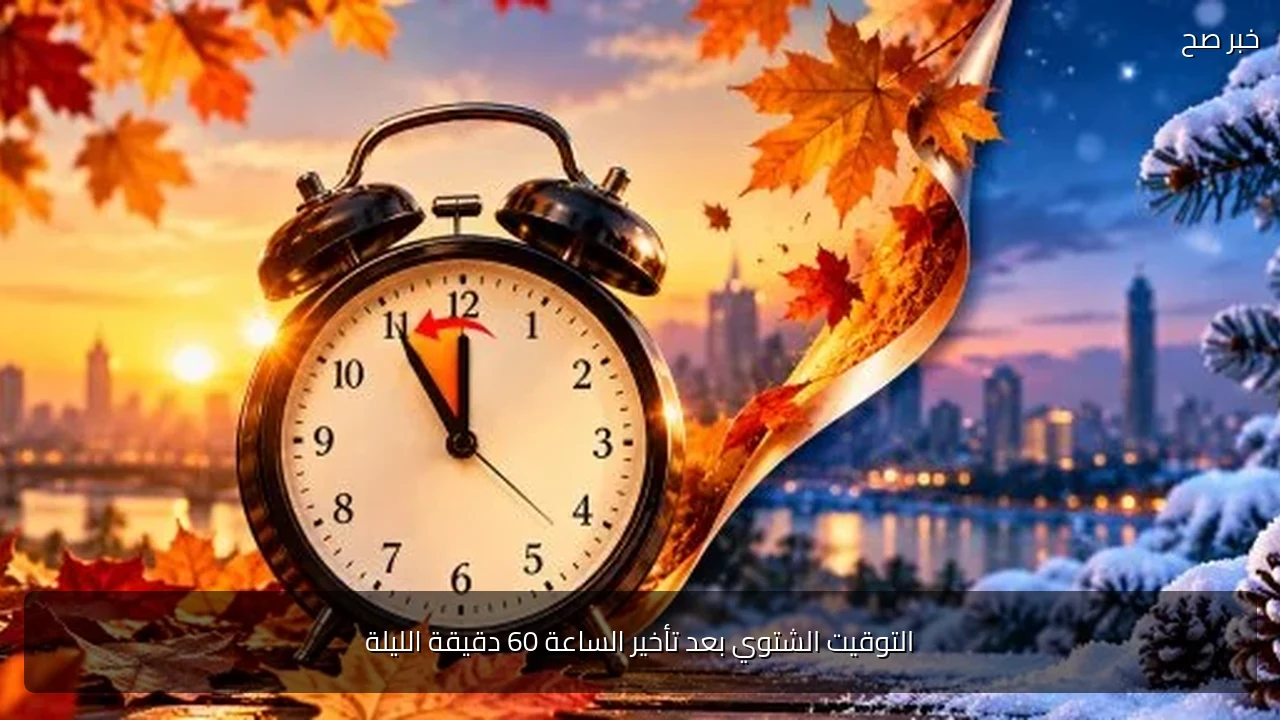 التوقيت الشتوي بعد تأخير الساعة 60 دقيقة الليلة