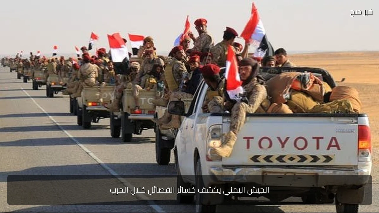 الجيش اليمني يكشف خسائر الفصائل خلال الحرب