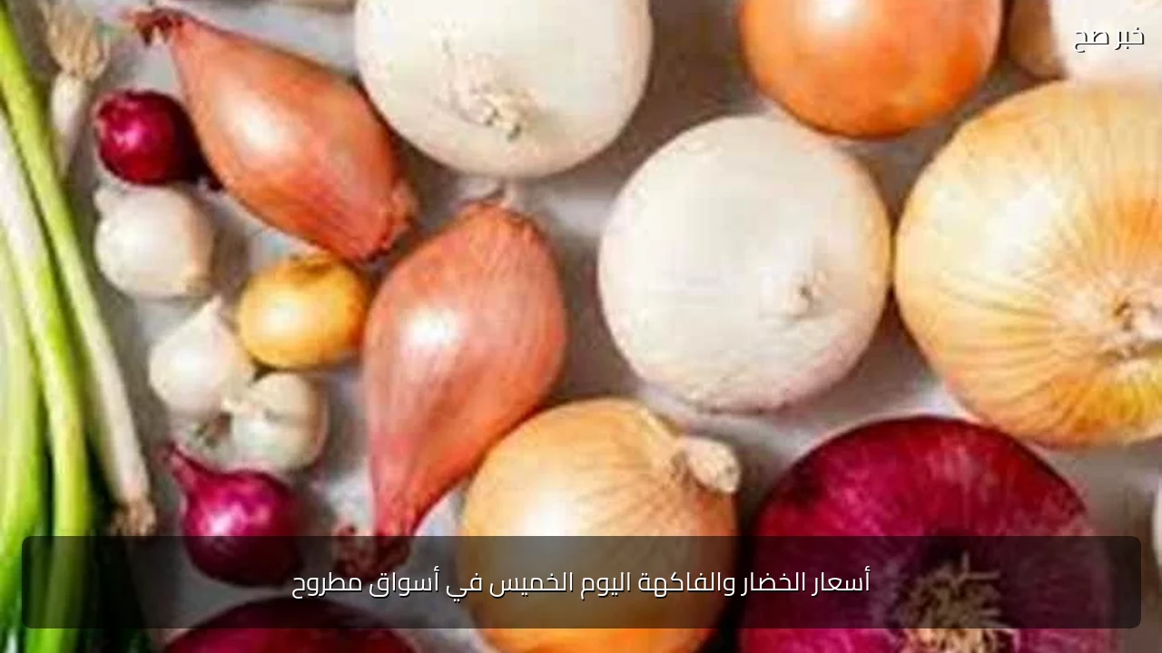 أسعار الخضار والفاكهة اليوم الخميس في أسواق مطروح