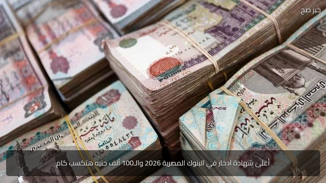أعلى شهادة ادخار في البنوك المصرية 2026 والـ100 ألف جنيه هتكسب كام