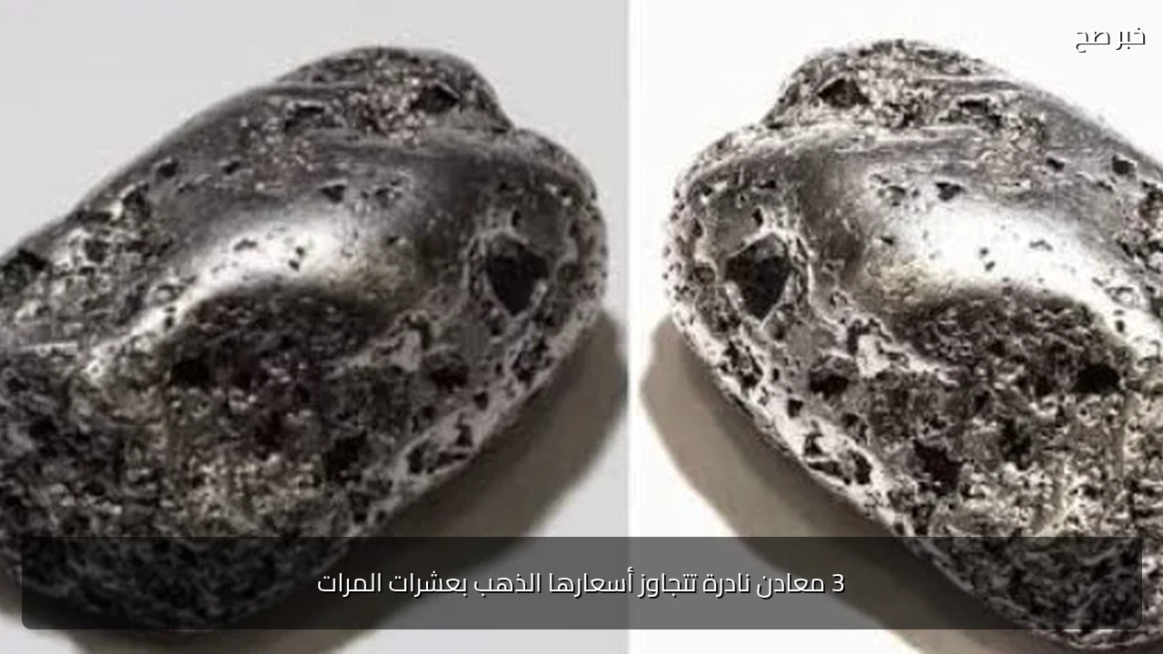 3 معادن نادرة تتجاوز أسعارها الذهب بعشرات المرات
