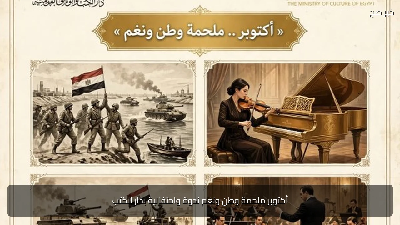 أكتوبر ملحمة وطن ونغم ندوة واحتفالية بدار الكتب