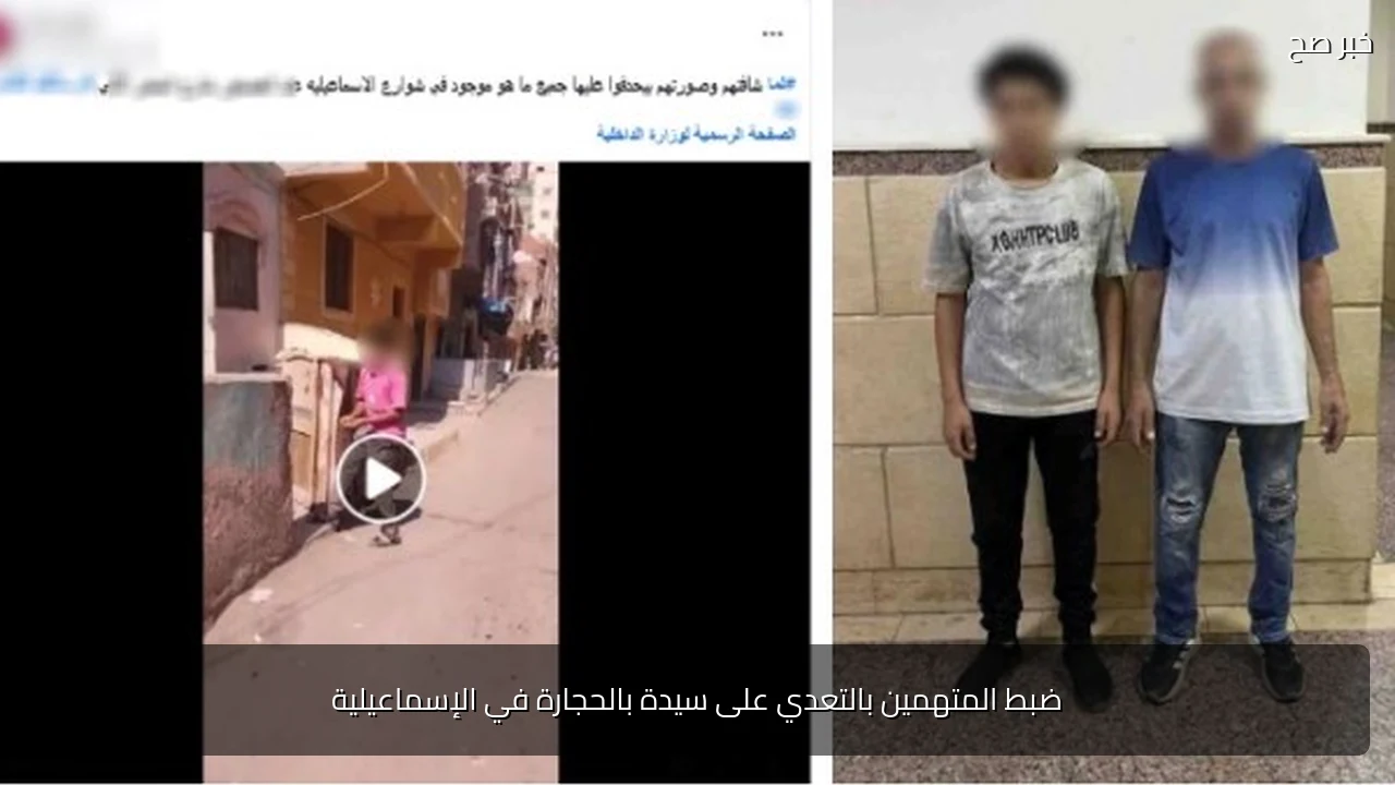 ضبط المتهمين بالتعدي على سيدة بالحجارة في الإسماعيلية