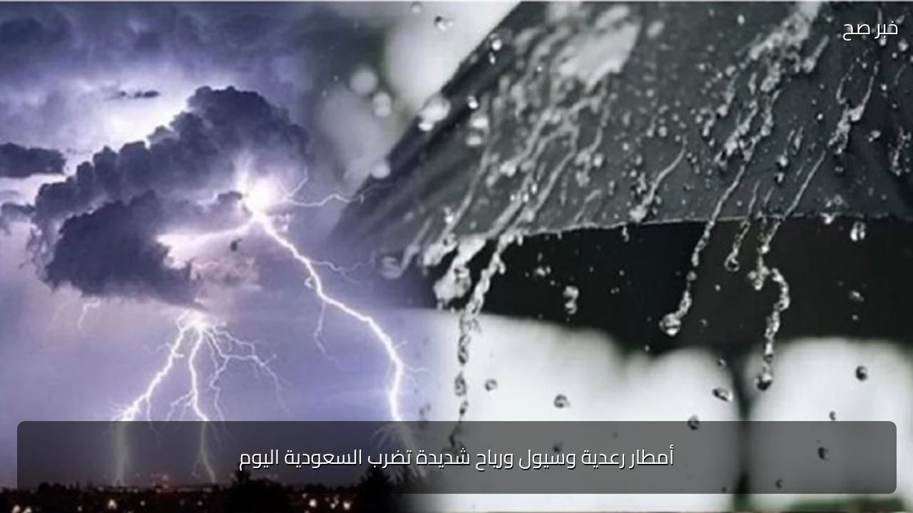 أمطار رعدية وسيول ورياح شديدة تضرب السعودية اليوم