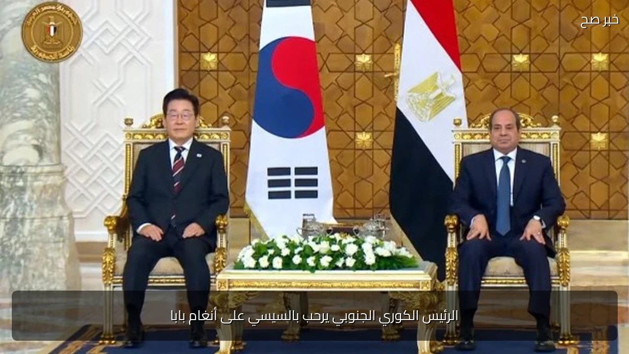 الرئيس الكوري الجنوبي يرحب بالسيسي على أنغام بابا