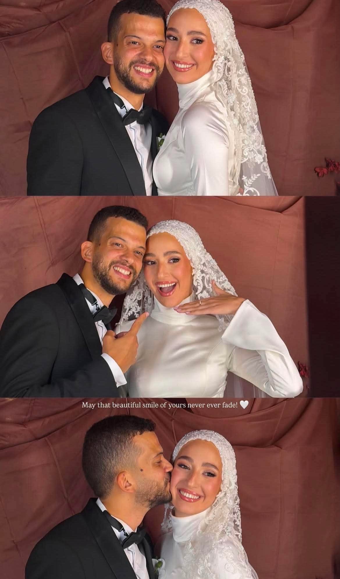 ابنة محمد مرزبان تحمل صورته في حفل زفافها