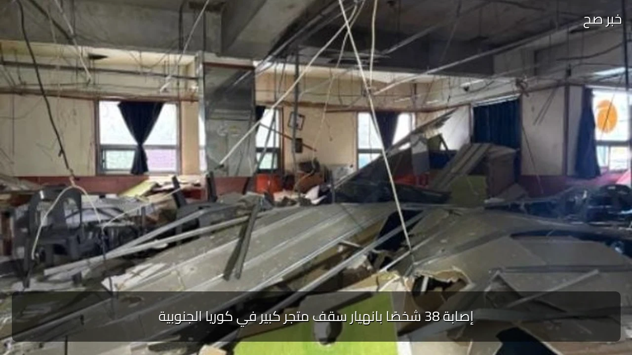 إصابة 38 شخصًا بانهيار سقف متجر كبير في كوريا الجنوبية