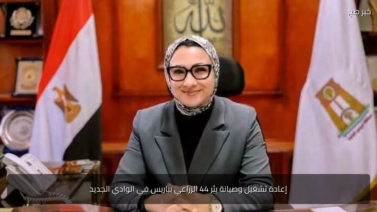 إعادة تشغيل وصيانة بئر 44 الزراعي بباريس في الوادي الجديد