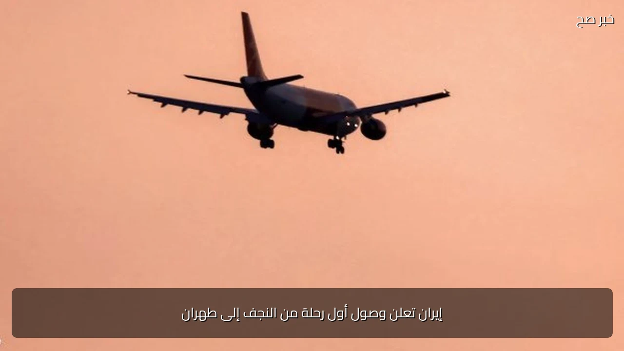 إيران تعلن وصول أول رحلة من النجف إلى طهران