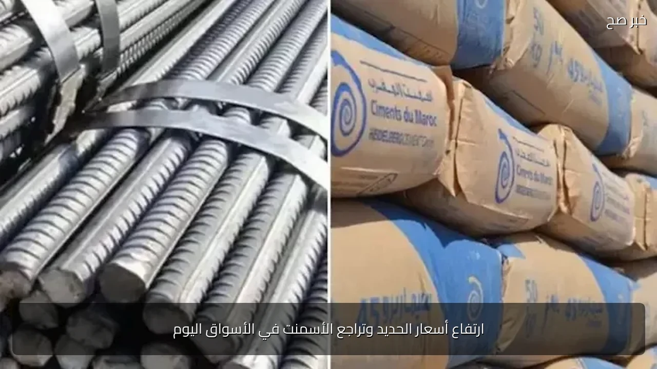 ارتفاع أسعار الحديد وتراجع الأسمنت في الأسواق اليوم