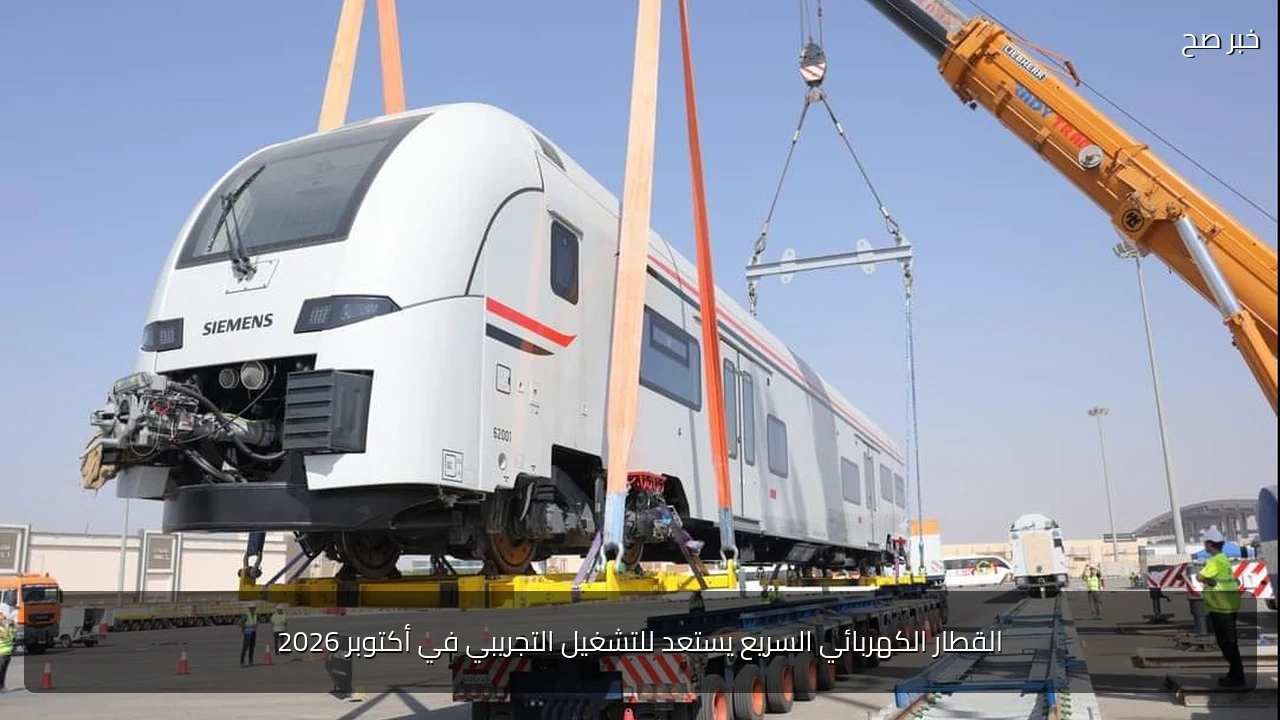 القطار الكهربائي السريع يستعد للتشغيل التجريبي في أكتوبر 2026