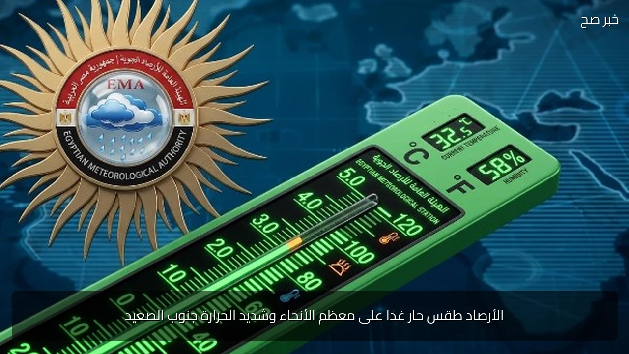 الأرصاد طقس حار غدًا على معظم الأنحاء وشديد الحرارة جنوب الصعيد