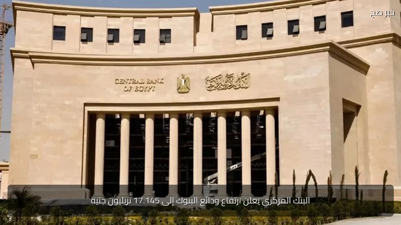 البنك المركزي يعلن ارتفاع ودائع البنوك إلى 17.145 تريليون جنيه