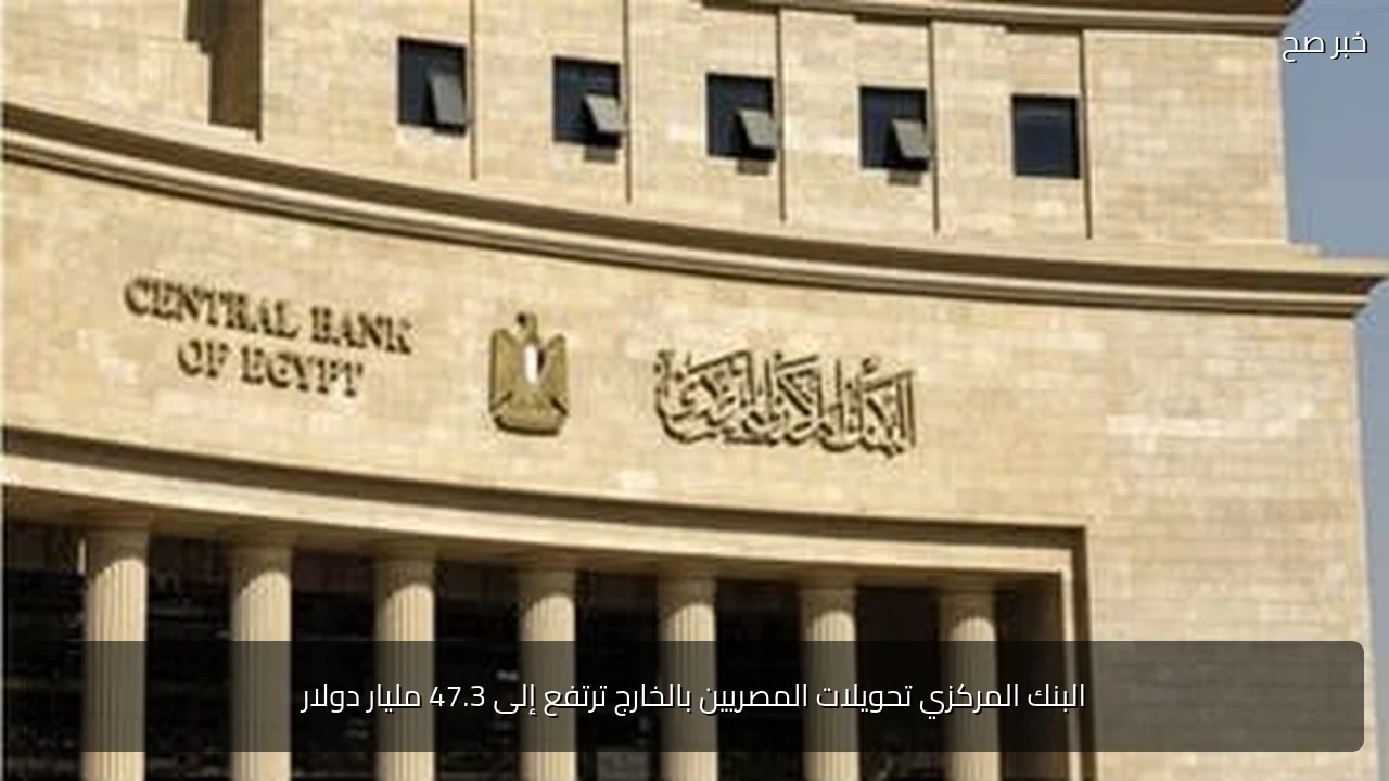 البنك المركزي تحويلات المصريين بالخارج ترتفع إلى 47.3 مليار دولار