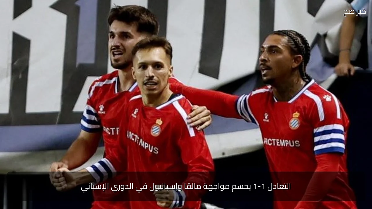 التعادل 1-1 يحسم مواجهة مالقا وإسبانيول في الدوري الإسباني