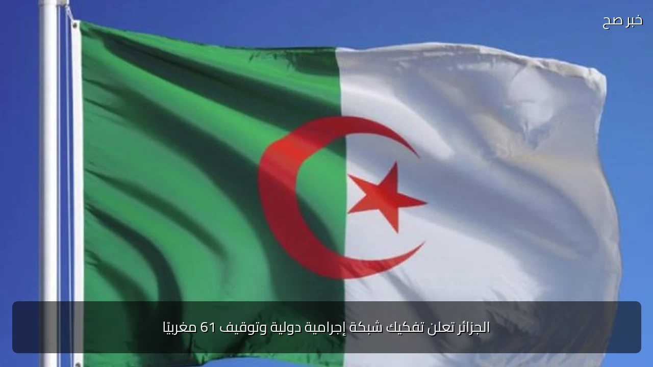 الجزائر تعلن تفكيك شبكة إجرامية دولية وتوقيف 61 مغربيًا