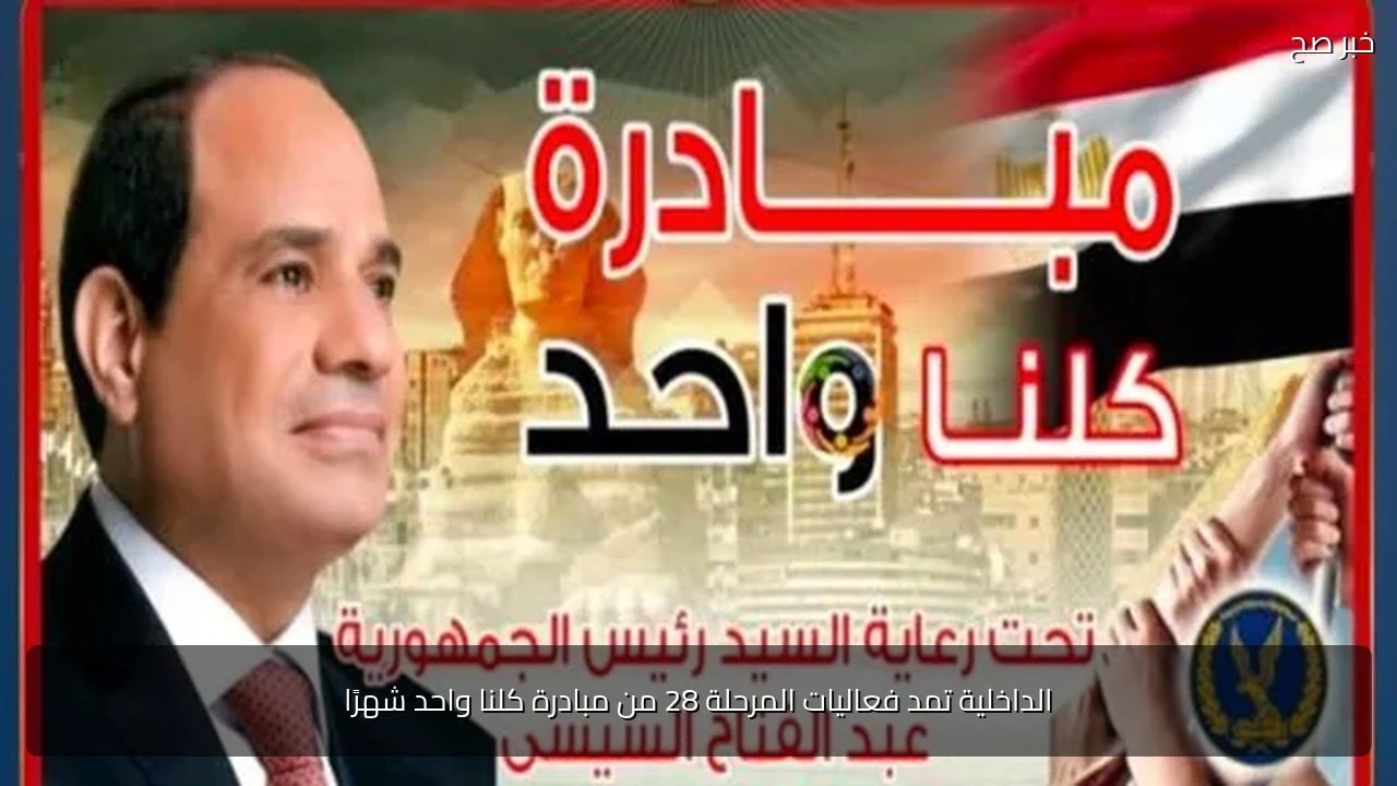 الداخلية تمد فعاليات المرحلة 28 من مبادرة كلنا واحد شهرًا