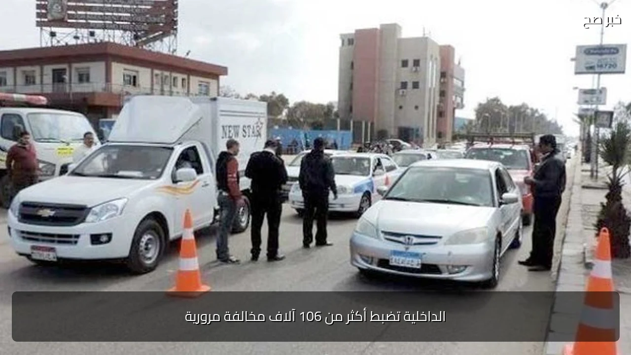 الداخلية تضبط أكثر من 106 آلاف مخالفة مرورية