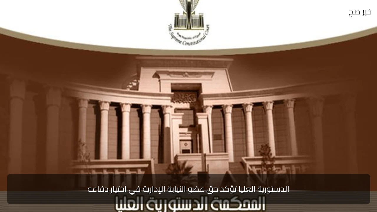 الدستورية العليا تؤكد حق عضو النيابة الإدارية في اختيار دفاعه
