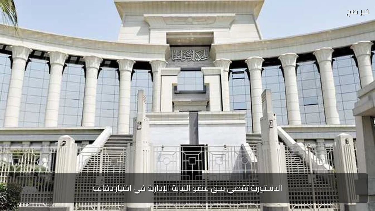 الدستورية تقضي بحق عضو النيابة الإدارية في اختيار دفاعه