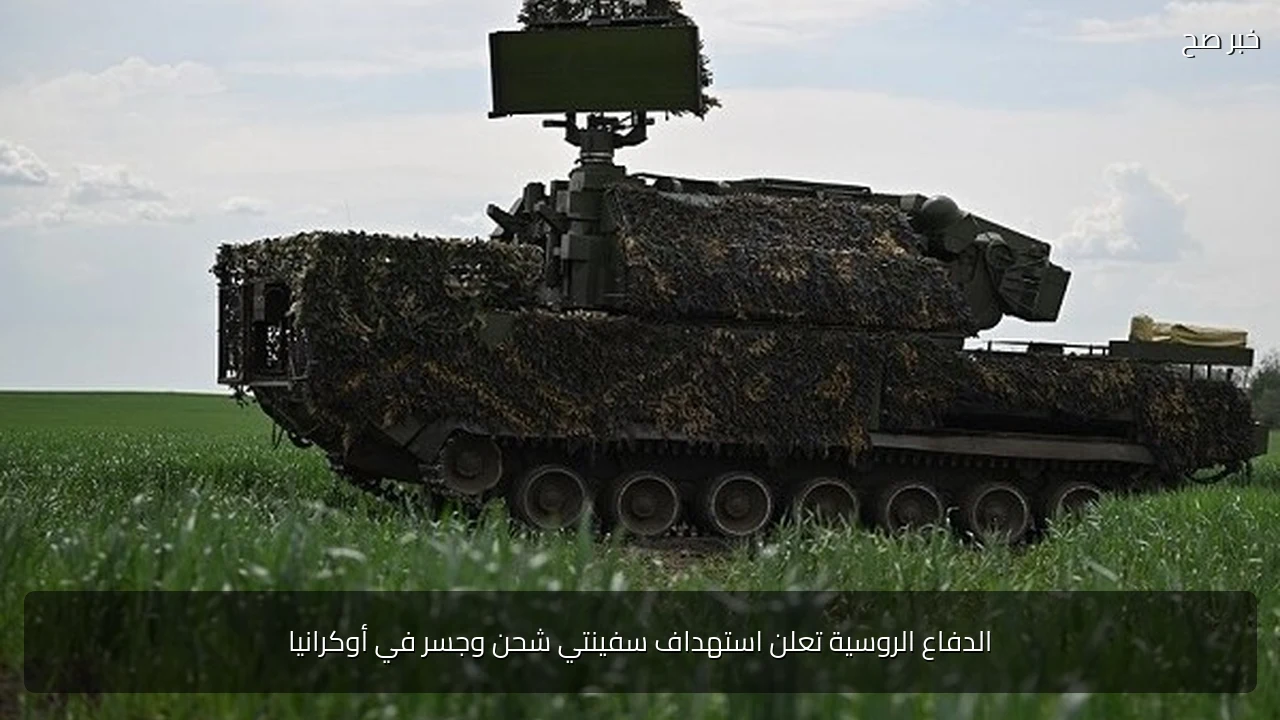الدفاع الروسية تعلن استهداف سفينتي شحن وجسر في أوكرانيا
