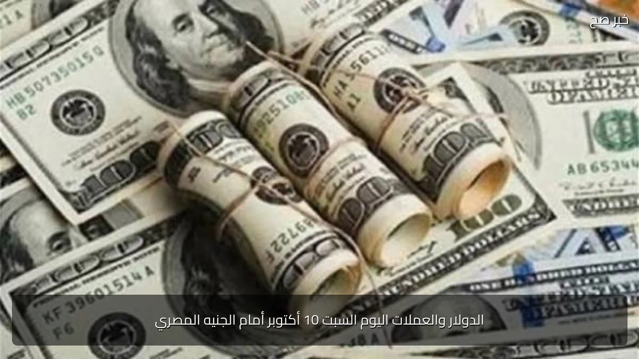 الدولار والعملات اليوم السبت 10 أكتوبر أمام الجنيه المصري
