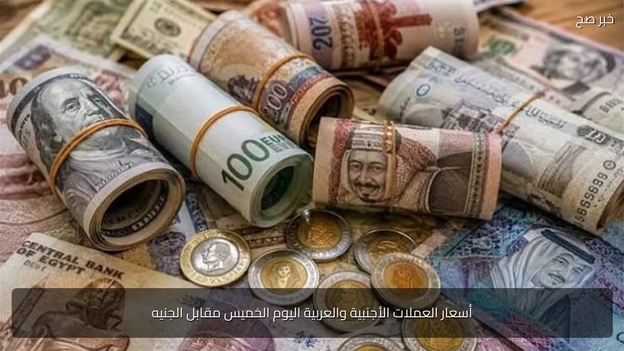 أسعار العملات الأجنبية والعربية اليوم الخميس مقابل الجنيه