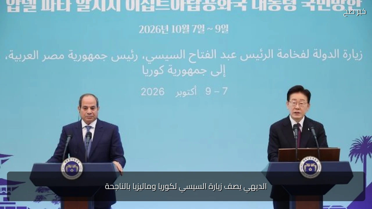 الديهي يصف زيارة السيسي لكوريا وماليزيا بالناجحة