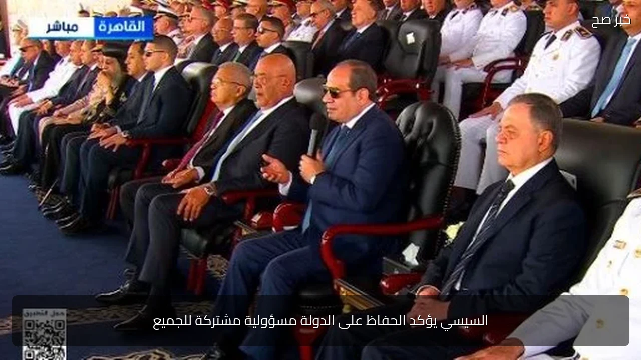 السيسي يؤكد الحفاظ على الدولة مسؤولية مشتركة للجميع