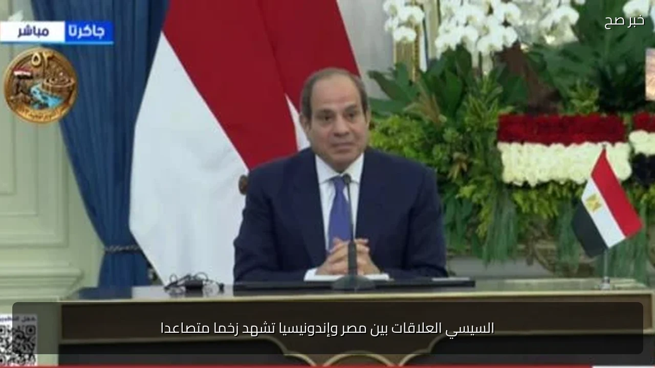 السيسي العلاقات بين مصر وإندونيسيا تشهد زخما متصاعدا