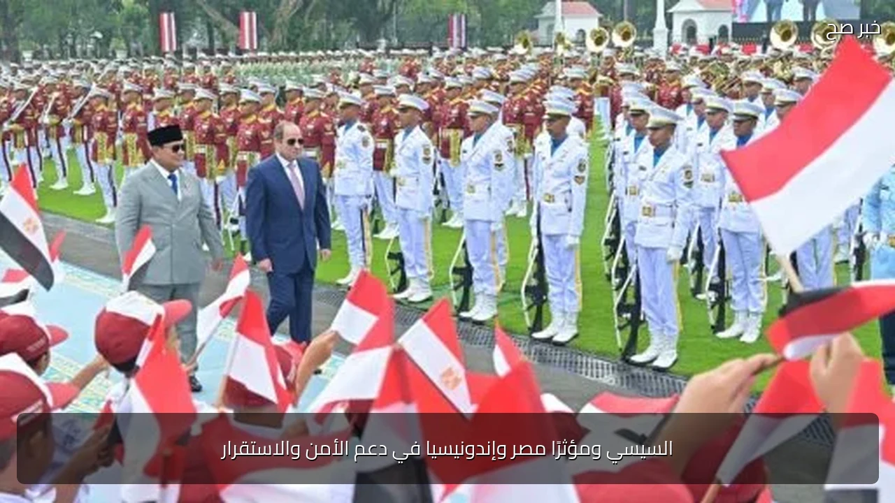 السيسي ومؤثرًا مصر وإندونيسيا في دعم الأمن والاستقرار