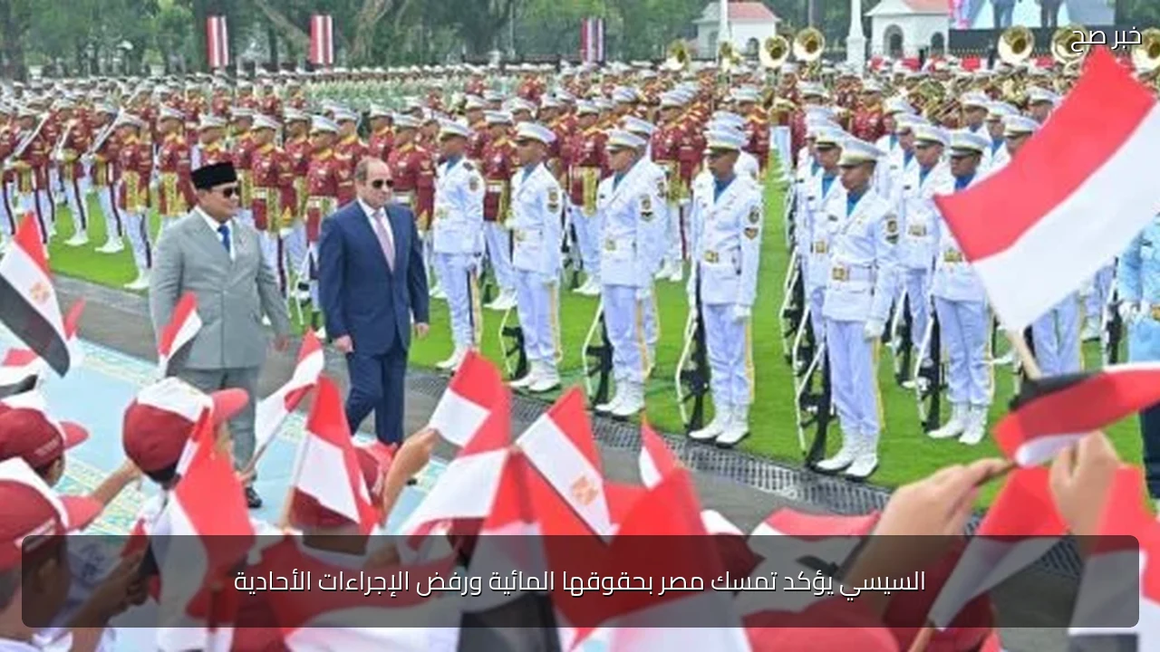 السيسي يؤكد تمسك مصر بحقوقها المائية ورفض الإجراءات الأحادية