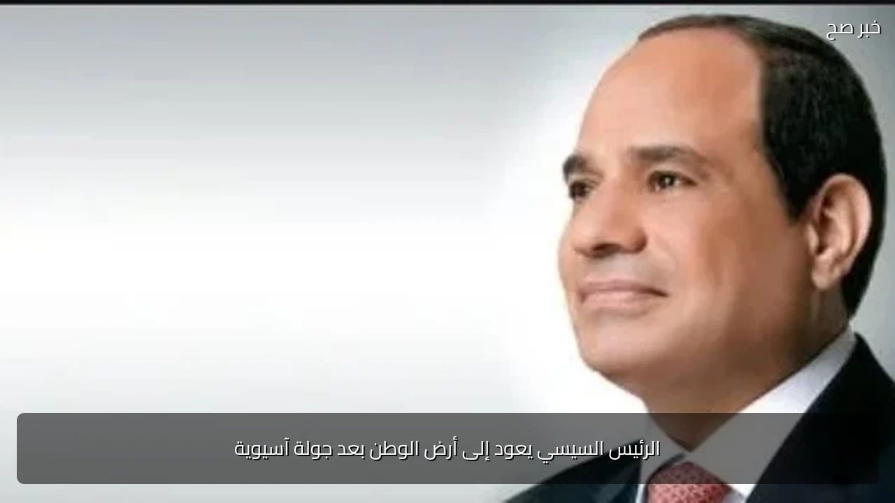 الرئيس السيسي يعود إلى أرض الوطن بعد جولة آسيوية