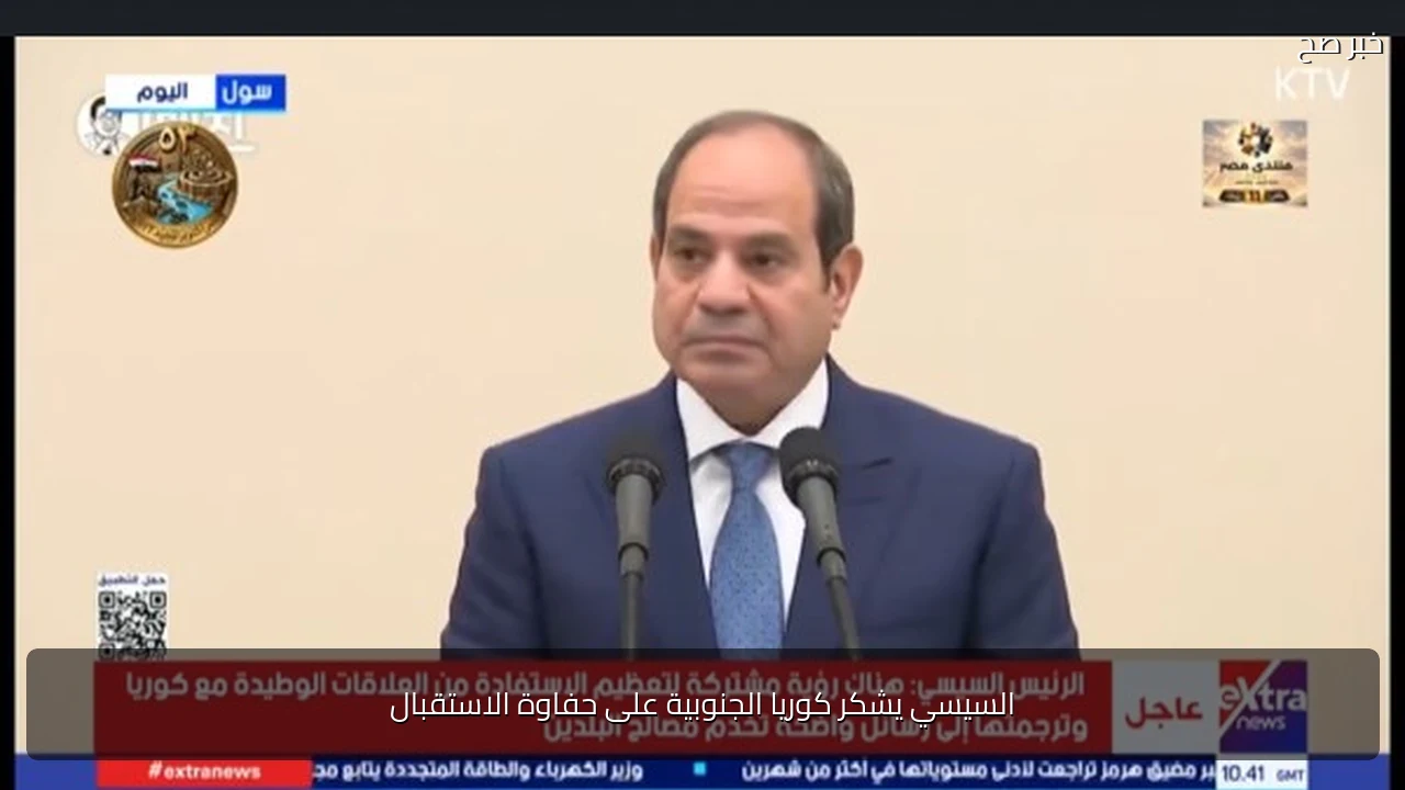 السيسي يشكر كوريا الجنوبية على حفاوة الاستقبال