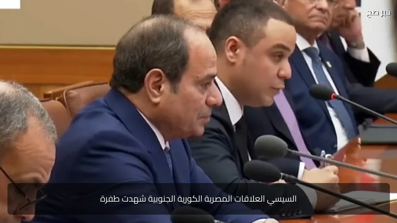 السيسي العلاقات المصرية الكورية الجنوبية شهدت طفرة