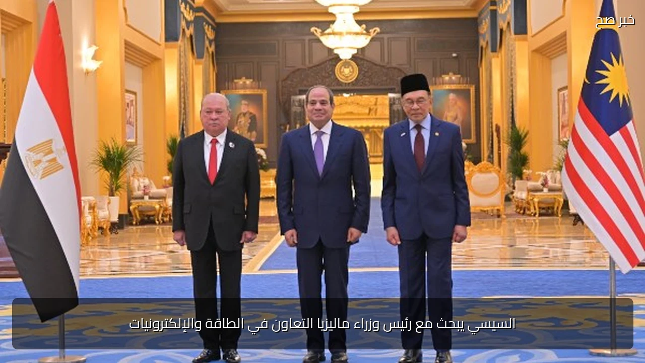 السيسي يبحث مع رئيس وزراء ماليزيا التعاون في الطاقة والإلكترونيات