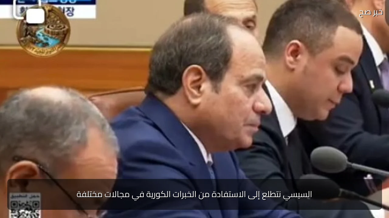 السيسي نتطلع إلى الاستفادة من الخبرات الكورية في مجالات مختلفة